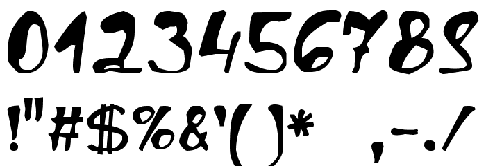 zai Ed Sloppy Handwritten Font OTHER CHARS