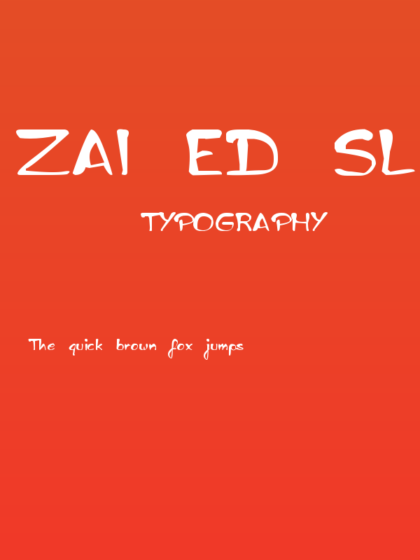 zai Ed Sloppy Handwritten Poster