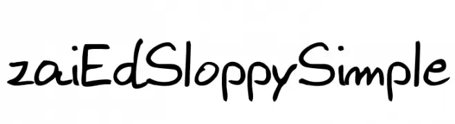 zai Ed Sloppy Simple  Fuentes Gratis Descargar