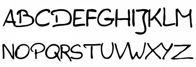 zai Ed Sloppy Simple フォント 大文字