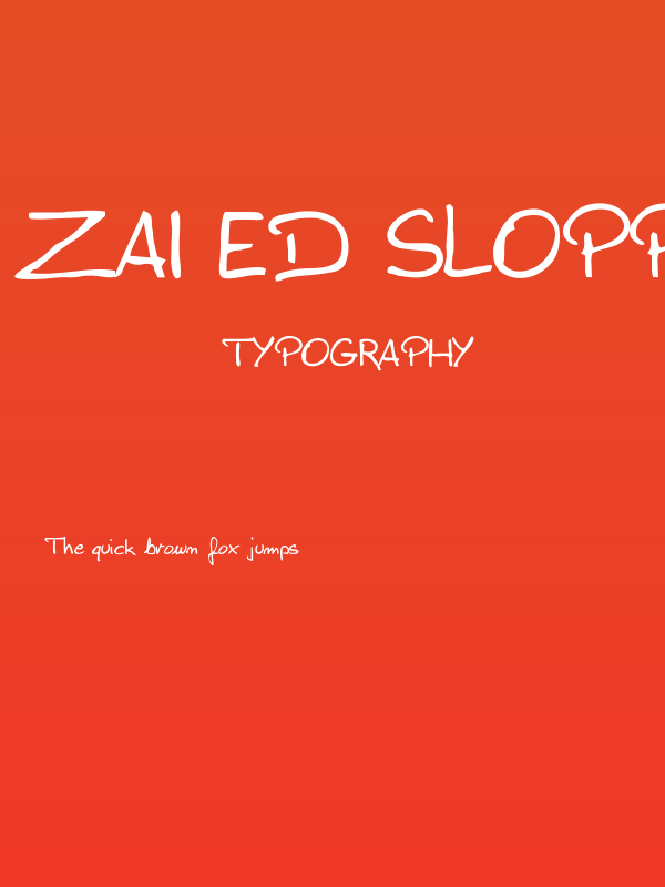 zai Ed Sloppy Simple Poster