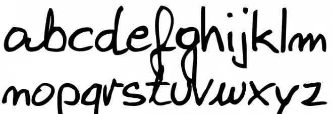 zai Ed Sloppy Simple Schriftart Kleinbuchstaben