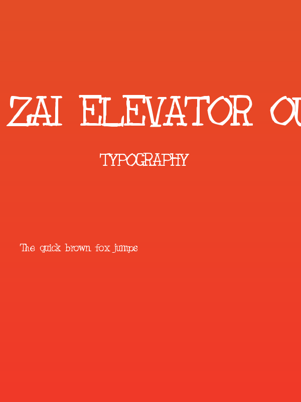 zai Elevator Out Of Order Poster