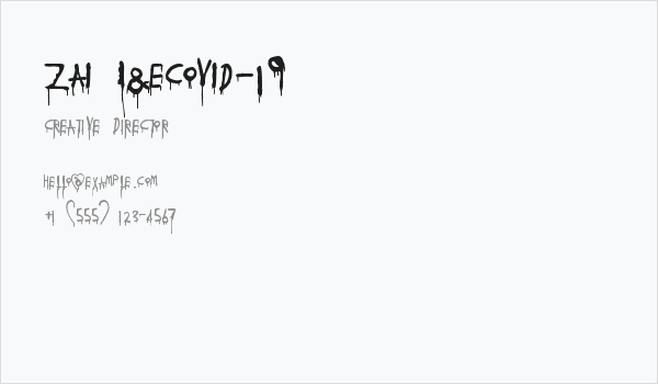 zai I&eCovid-19 Business Card