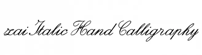 zai Italic Hand Calligraphy  नि: शुल्क फ़ॉन्ट्स डाउनलोड