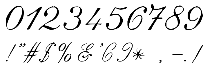 zai Italic Hand Calligraphy Font OTHER CHARS