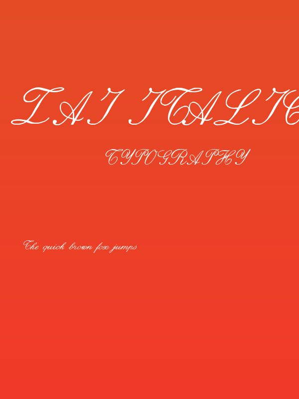 zai Italic Hand Calligraphy Poster