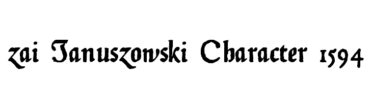 zai Januszowski Character 1594  font caratteri gratis