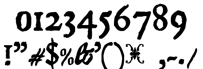 zai Januszowski Character 1594 Font OTHER CHARS
