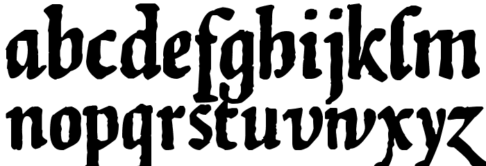 zai Januszowski Character 1594 Font LOWERCASE