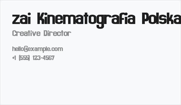 zai Kinematografia Polska 1908 solid Business Card