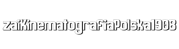 zai Kinematografia Polska 1908  フリーフォントのダウンロード