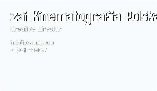 zai Kinematografia Polska 1908 Business Card
