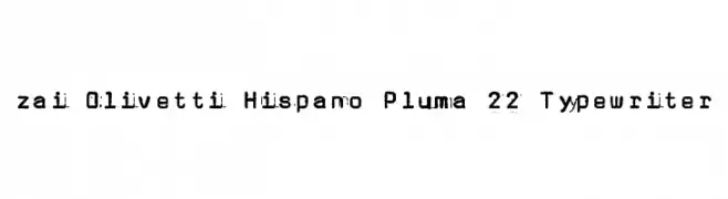 zai Olivetti Hispano Pluma 22 Typewriter  Fuentes Gratis Descargar