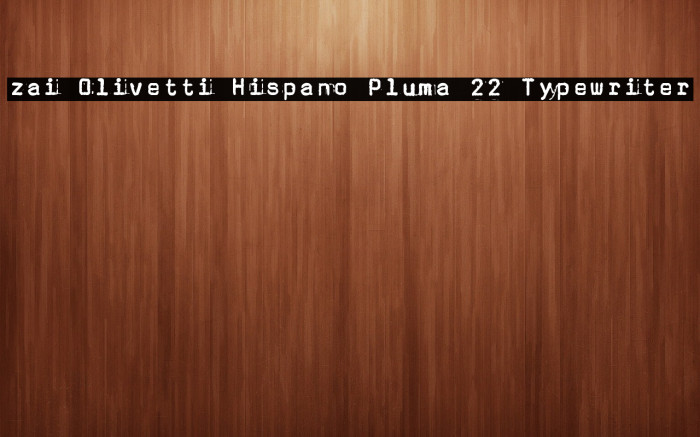 zai Olivetti Hispano Pluma 22 Typewriter Example 2