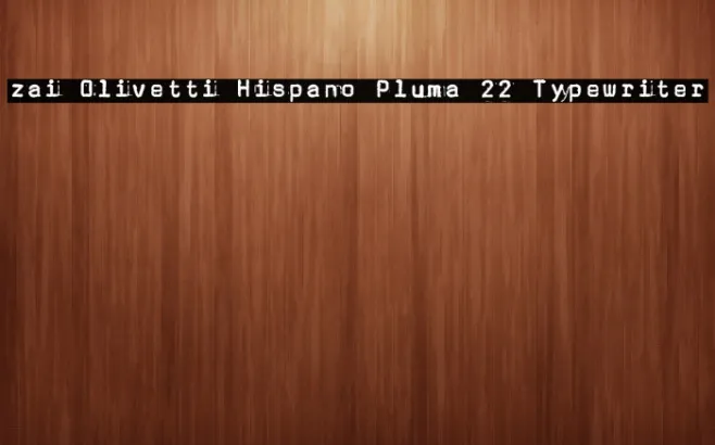 zai Olivetti Hispano Pluma 22 Typewriter Example 2
