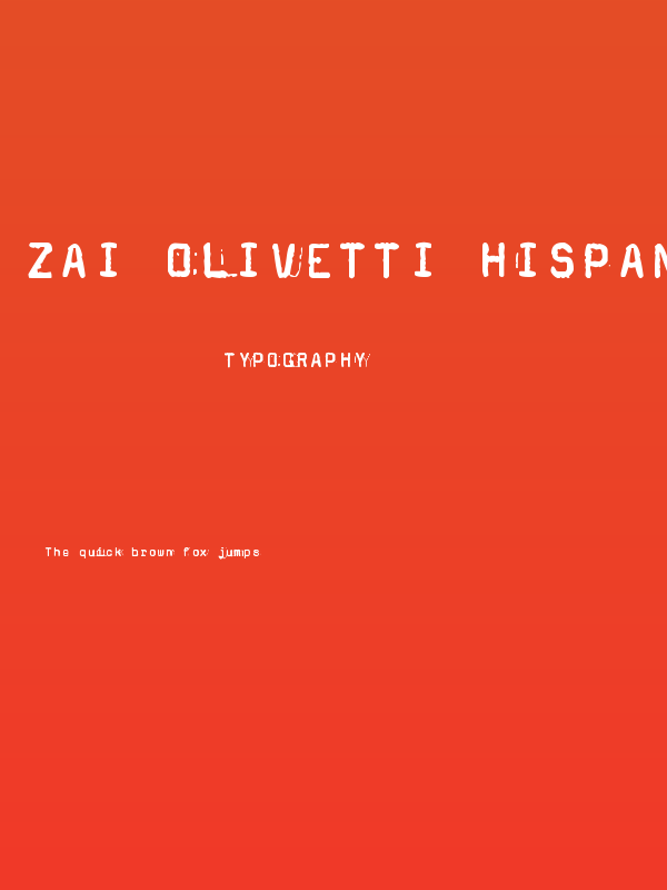 zai Olivetti Hispano Pluma 22 Typewriter Poster