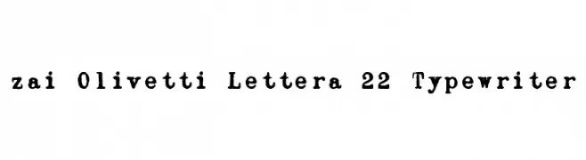 zai Olivetti Lettera 22 Typewriter  Fuentes Gratis Descargar