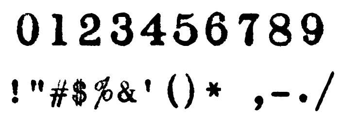 zai Olivetti Lettera 22 Typewriter Font OTHER CHARS