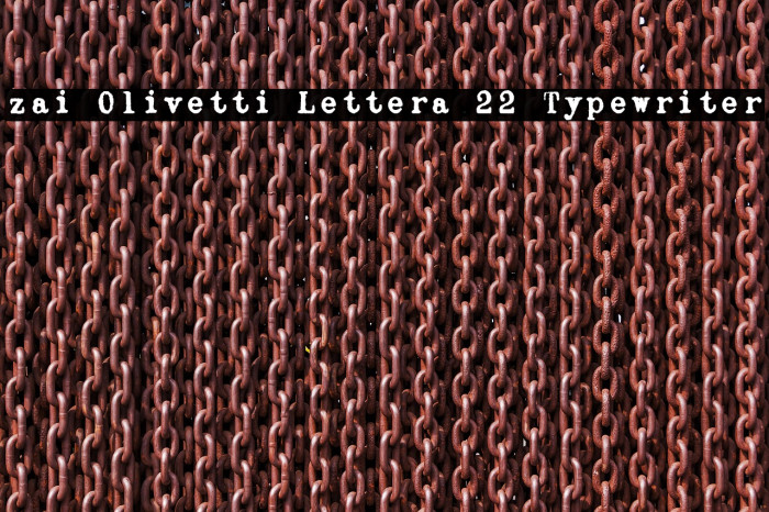 zai Olivetti Lettera 22 Typewriter Example 2