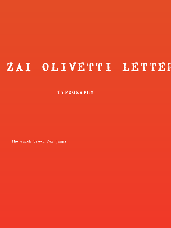 zai Olivetti Lettera 22 Typewriter Poster