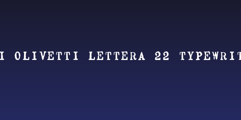 zai Olivetti Lettera 22 Typewriter Social Header
