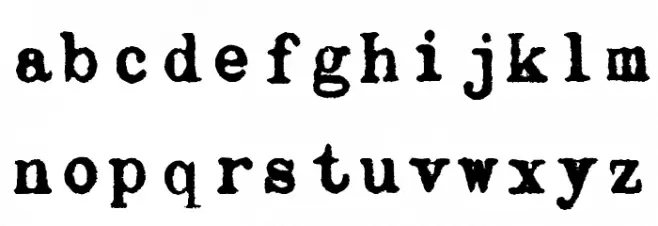 zai Olivetti Lettera 22 Typewriter خط أحرف صغيرة