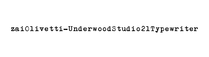 zai Olivetti-Underwood Studio 21 Typewriter  नि: शुल्क फ़ॉन्ट्स डाउनलोड
