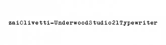 zai Olivetti-Underwood Studio 21 Typewriter  Fuentes Gratis Descargar