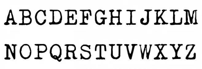 zai Olivetti-Underwood Studio 21 Typewriter Schriftart Groß