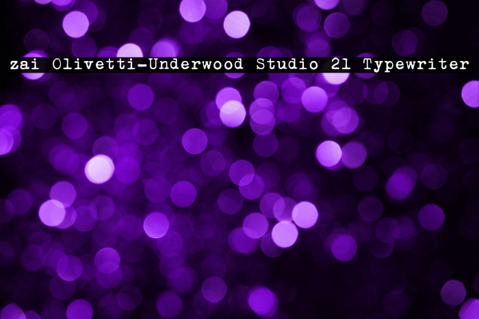 zai Olivetti-Underwood Studio 21 Typewriter Example 2