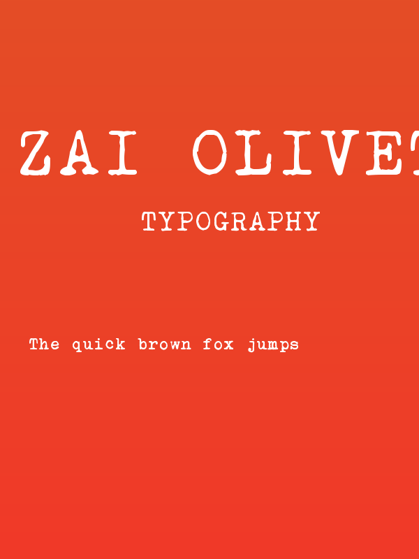 zai Olivetti-Underwood Studio 21 Typewriter Poster