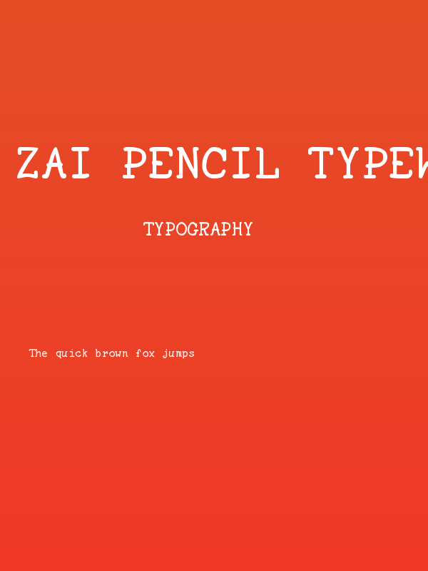 zai Pencil Typewriter Poster