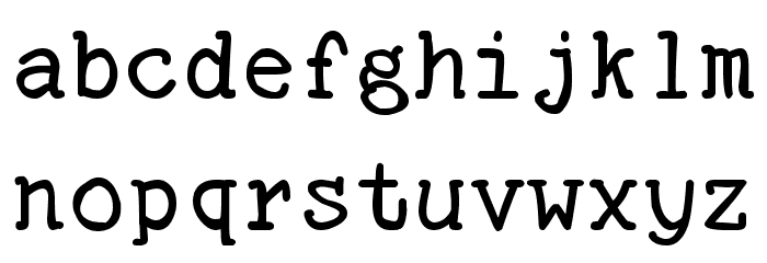 zai Pencil Typewriter Font LOWERCASE
