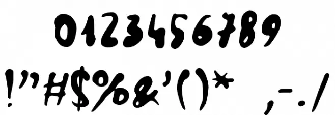 zai Quill Ink Handy Font OTHER CHARS