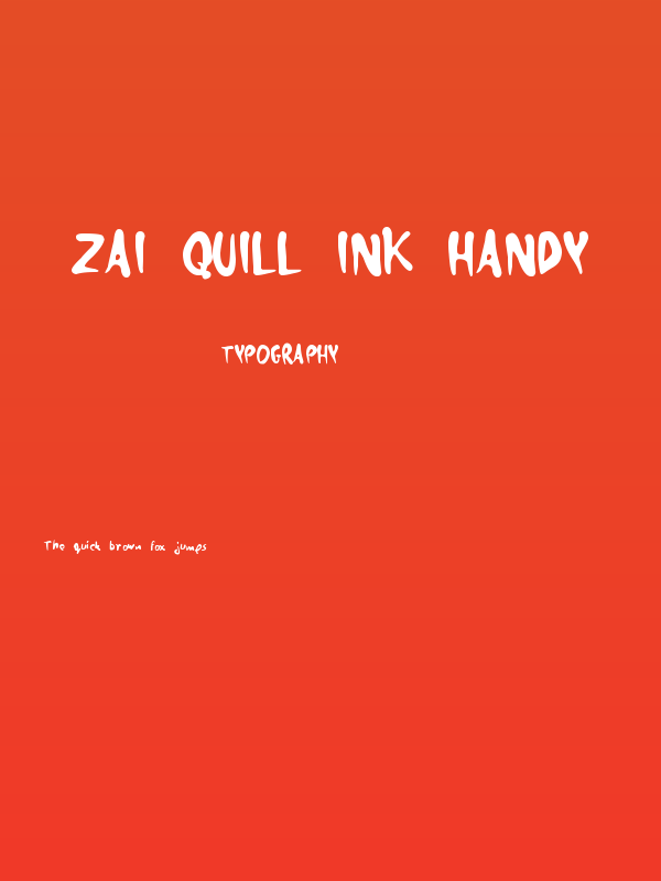 zai Quill Ink Handy Poster
