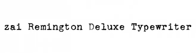 zai Remington Deluxe Typewriter  Frei Schriftart Herunterladen