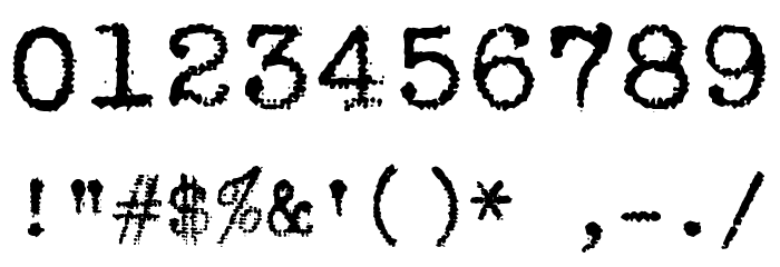 zai Remington Deluxe Typewriter Font OTHER CHARS