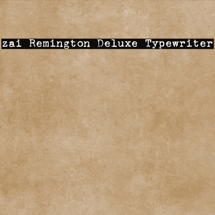 zai Remington Deluxe Typewriter Example 1
