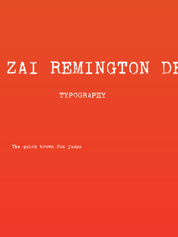 zai Remington Deluxe Typewriter Poster