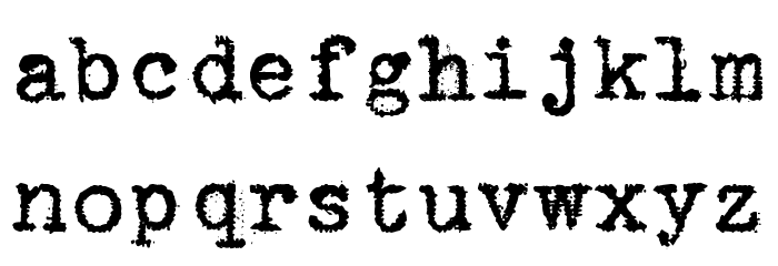 zai Remington Deluxe Typewriter Font LOWERCASE