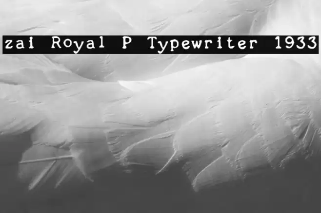 zai Royal P Typewriter 1933 Font examples