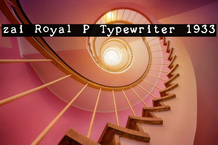 zai Royal P Typewriter 1933 Example 2