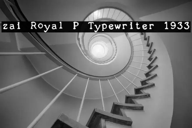 zai Royal P Typewriter 1933 Font examples