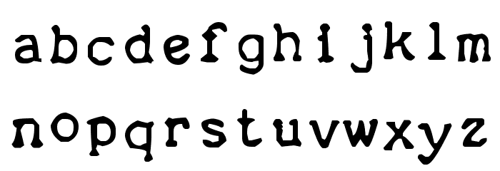 zai Royal P Typewriter 1933 Font LOWERCASE