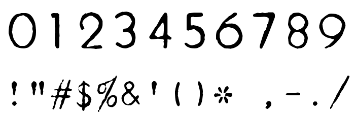 zai Royal Vogue Typewriter 1929 Font OTHER CHARS