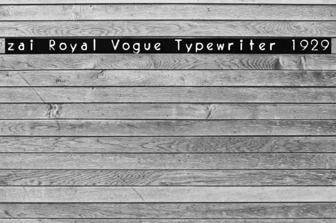 zai Royal Vogue Typewriter 1929 Font examples