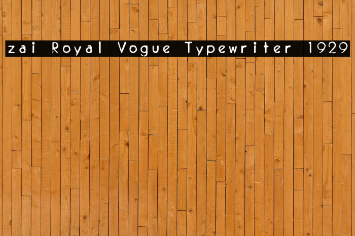 zai Royal Vogue Typewriter 1929 Example 3