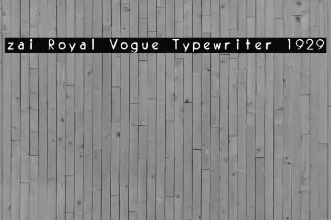 zai Royal Vogue Typewriter 1929 Font examples