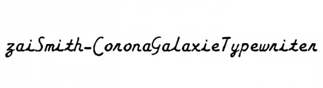 zai Smith-Corona Galaxie Typewriter  Frei Schriftart Herunterladen